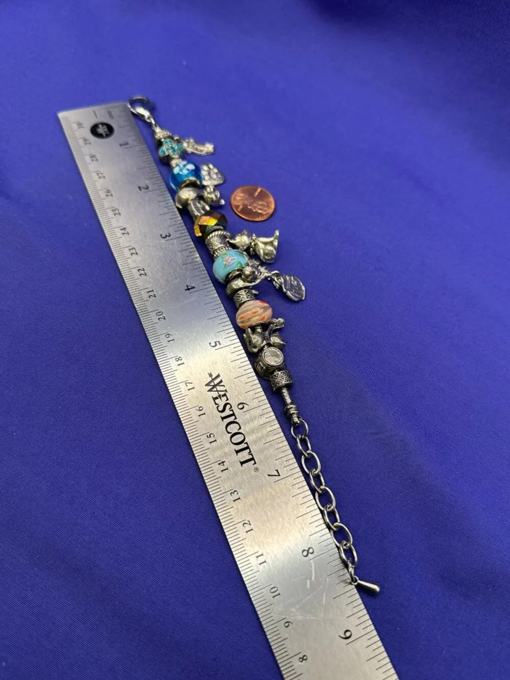 Pandora-Style “Cat Theme” Bracelet 17 Charms, inc. Brighton Cat Charm